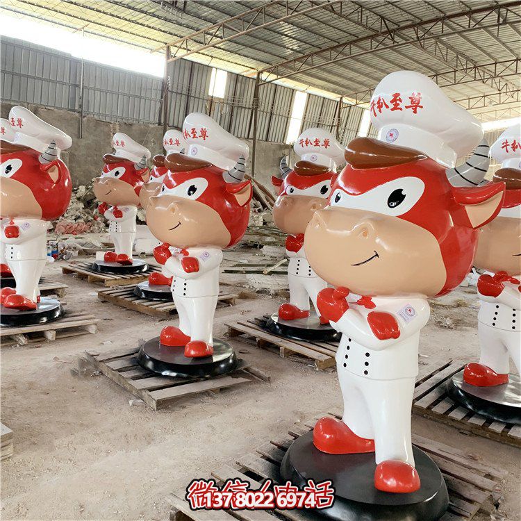 玻璃鋼制卡通公仔門口擺件，吸引人流招攬商場(chǎng)店鋪