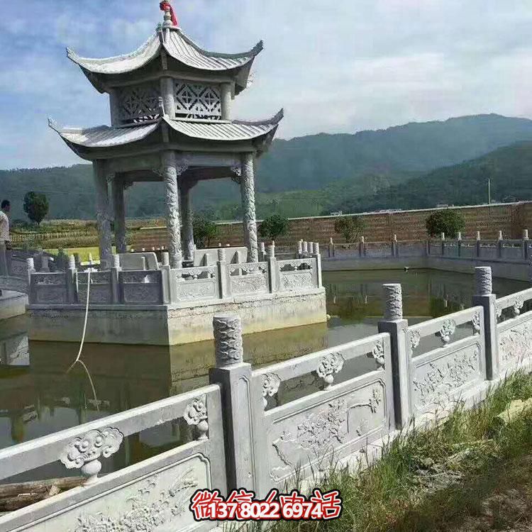 古典仿古水池涼亭，享受休閑園林生活