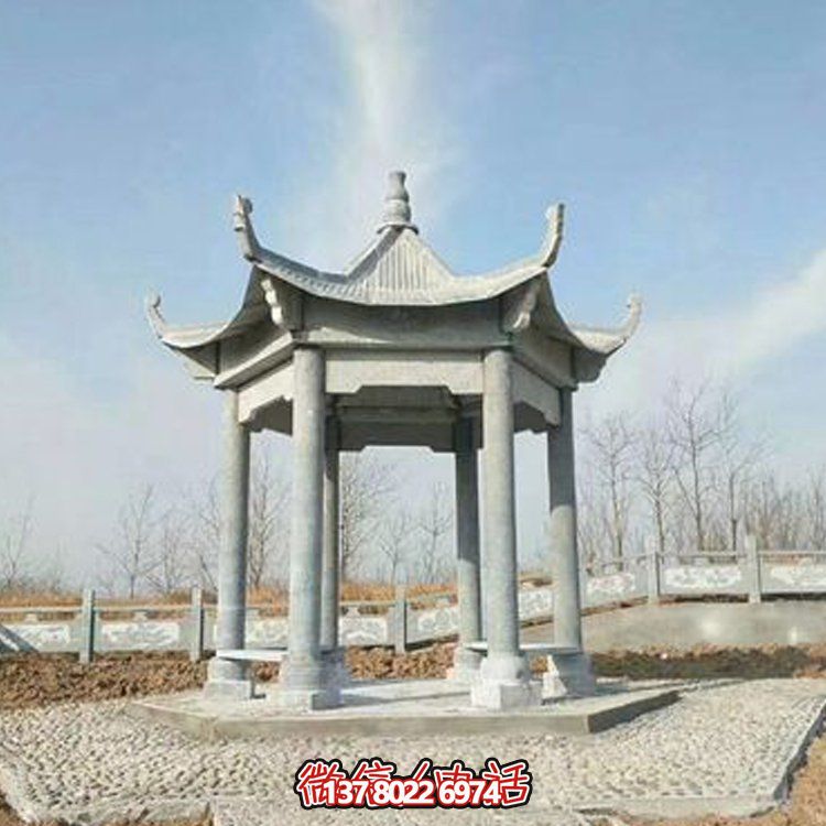 中式園林石亭恢復(fù)古樸，演繹雄偉