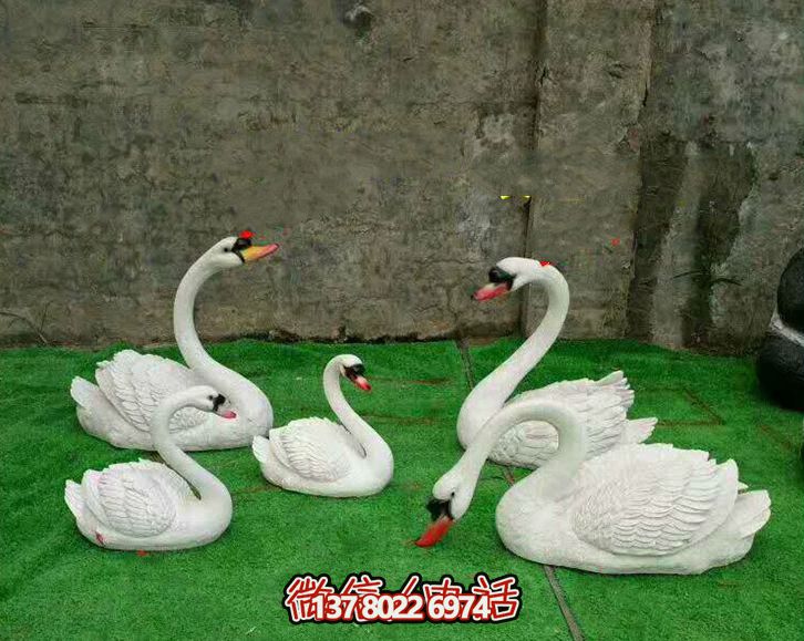 雕塑仿真天鵝，裝飾庭院、酒店、別墅等空間