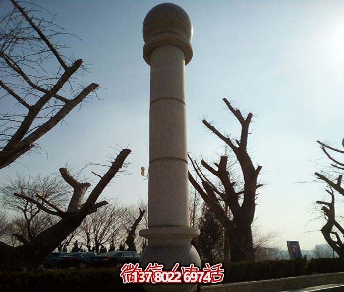 絢麗多彩的大理石雕塑石柱，打造優(yōu)雅秀美的廣場景觀