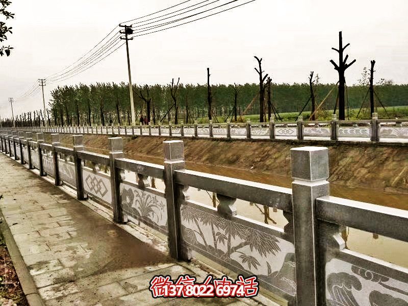 美化城市河道，完美防護(hù)欄桿，大理石裝飾