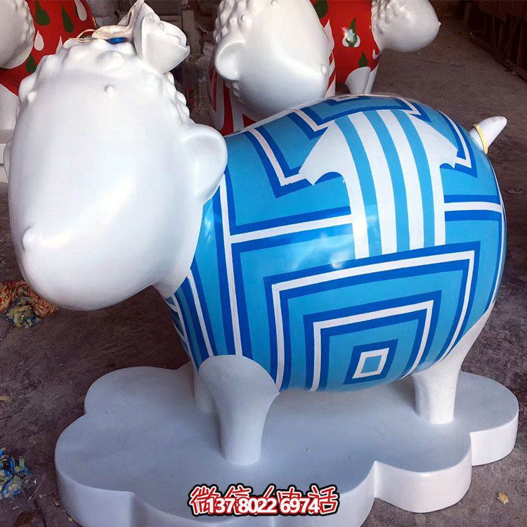 彩繪仿真羊雕塑——商場(chǎng)、公園、廣場(chǎng)的精美裝飾