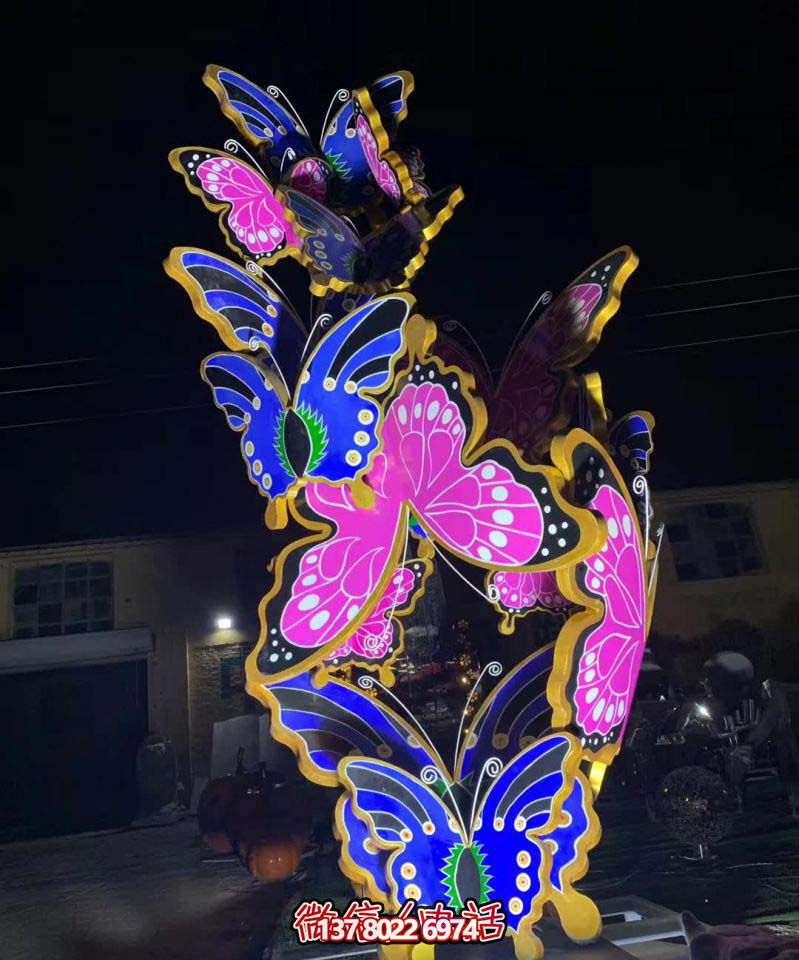 玻璃鋼蝴蝶雕塑，彩繪操場(chǎng)裝飾