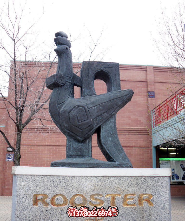 玻璃鋼創(chuàng)意雞雕塑，點亮街道美景