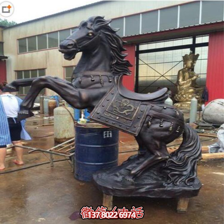 玻璃鋼仿銅戰(zhàn)馬擺件，裝飾你的家