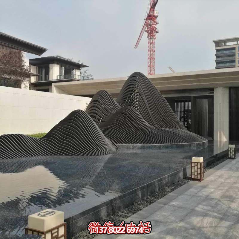 精致不銹鋼鐵藝假山，景觀抽象庭院裝飾別墅