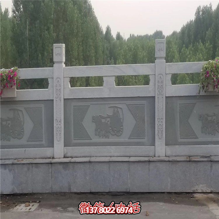 精美大理石浮雕欄桿擺件，為公園裝飾添彩