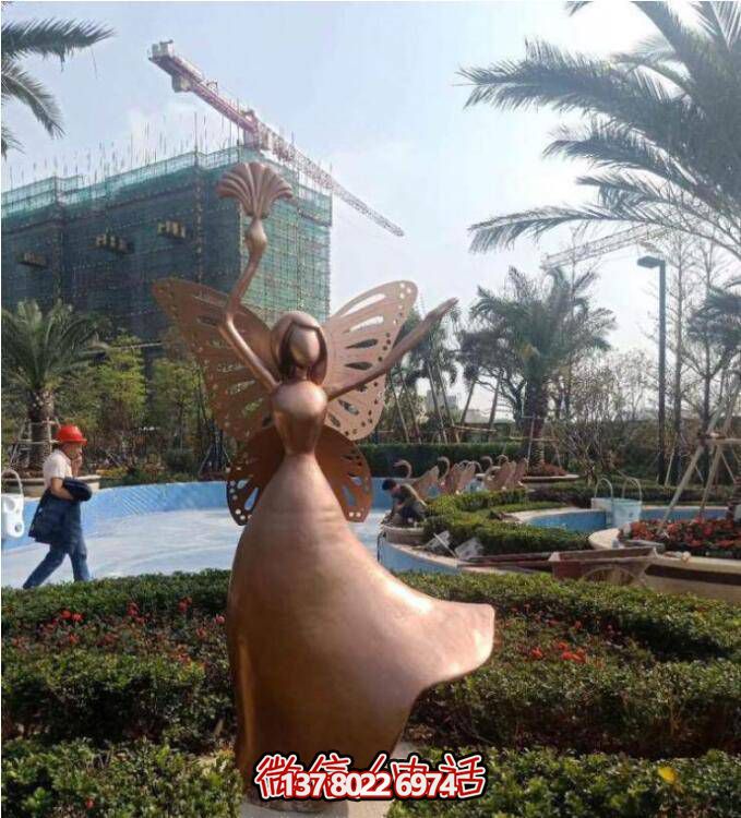 玻璃鋼景區(qū)雕塑，夢幻般的仙子、公主、天使、精靈、蝴蝶、小人像