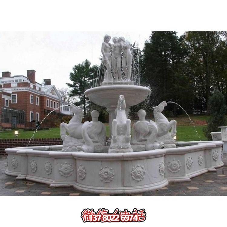 超大型大理石噴泉水景，營(yíng)造完美別墅廣場(chǎng)