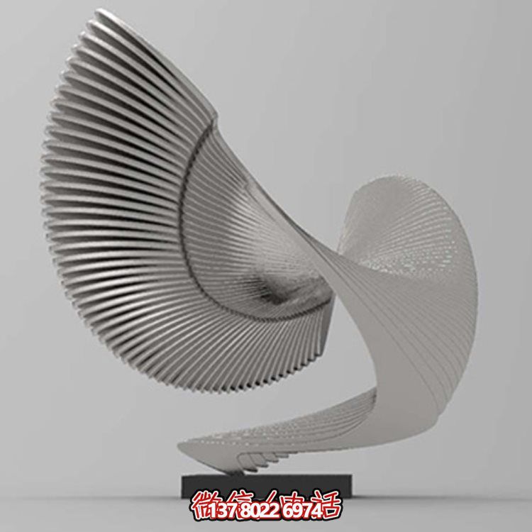 抽象不銹鋼戶外擺件，室內(nèi)創(chuàng)意園林景觀裝飾