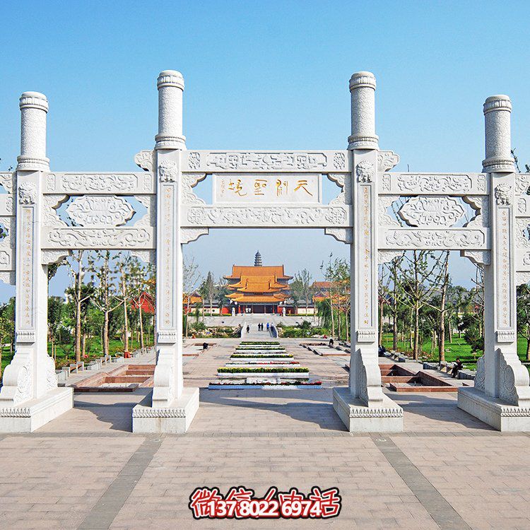 精美大理石石雕多門牌坊雕塑，讓你領(lǐng)略大理景區(qū)的精彩