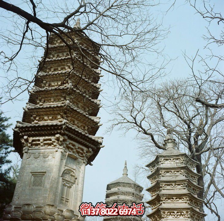 仿古石雕舍利塔，傳承古老文化