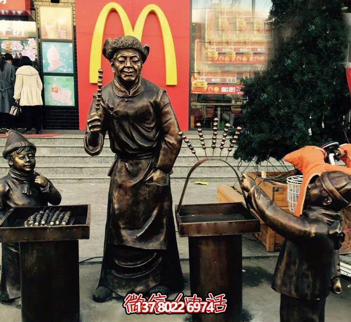 精美銅雕糖葫蘆，給您獨特的步行街體驗