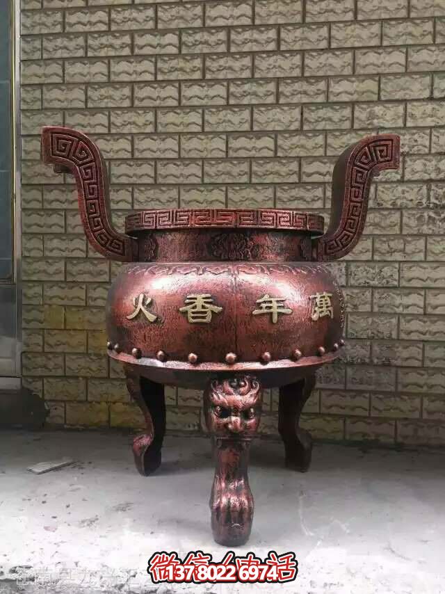 紅銅香爐，來自古老寺院的精美鑄造