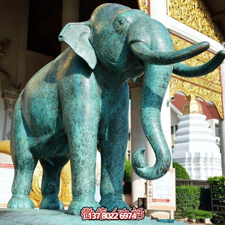 不銹鋼仿古大象招財(cái)門(mén)口柱