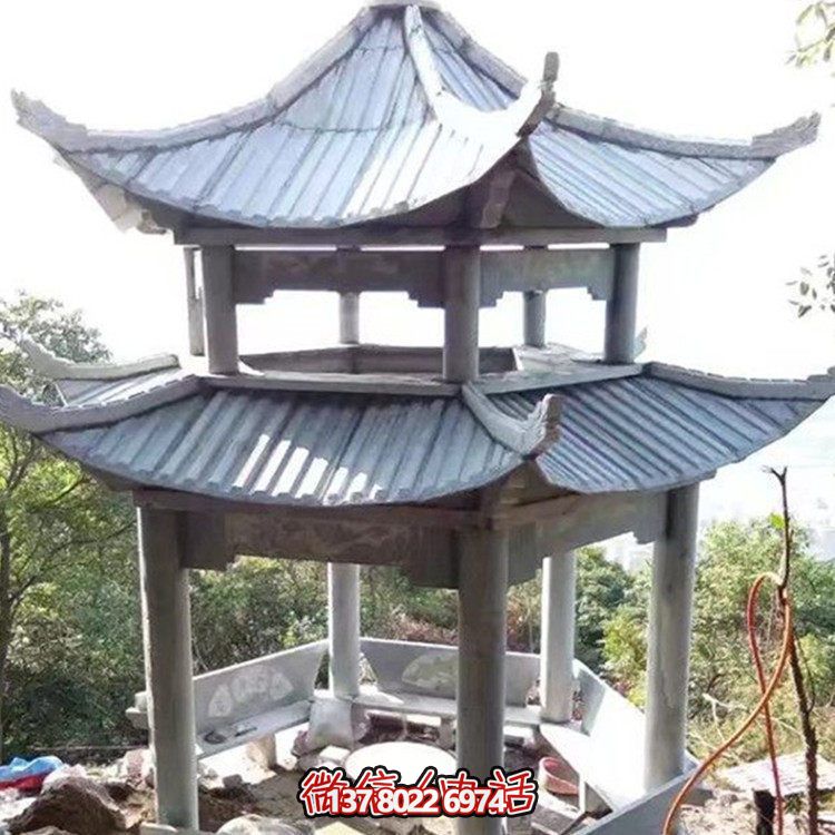 經(jīng)典雙層大理石雕塑涼亭，給你不一樣的室外體驗(yàn)