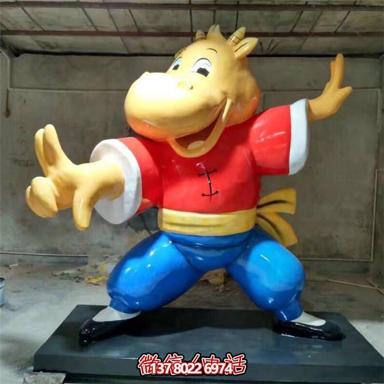 可愛牛雕塑，點綴商業(yè)、戶外和園林景觀