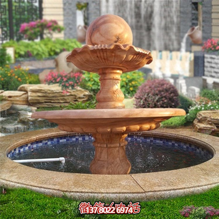 歐式紅色風(fēng)水球裝飾，營(yíng)造美麗晚霞?xì)庀? title=