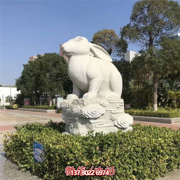 精美十二生肖大理石石雕，高端戶外園林裝飾