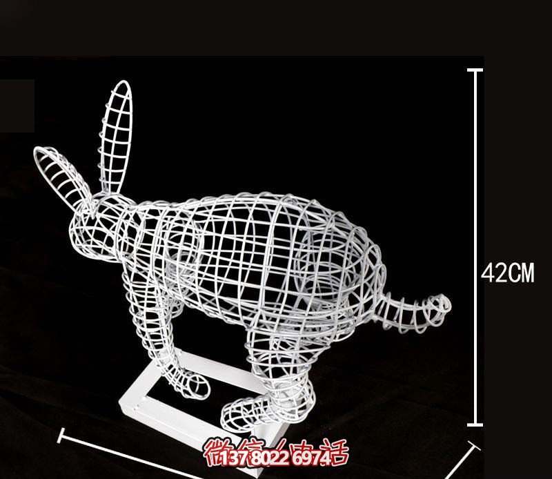 鏤空不銹鋼兔子雕塑，為您的室內(nèi)裝飾添彩
