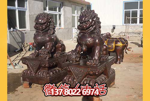 不銹鋼雕塑仿銅浮雕獅子戶(hù)外創(chuàng)意公園裝飾