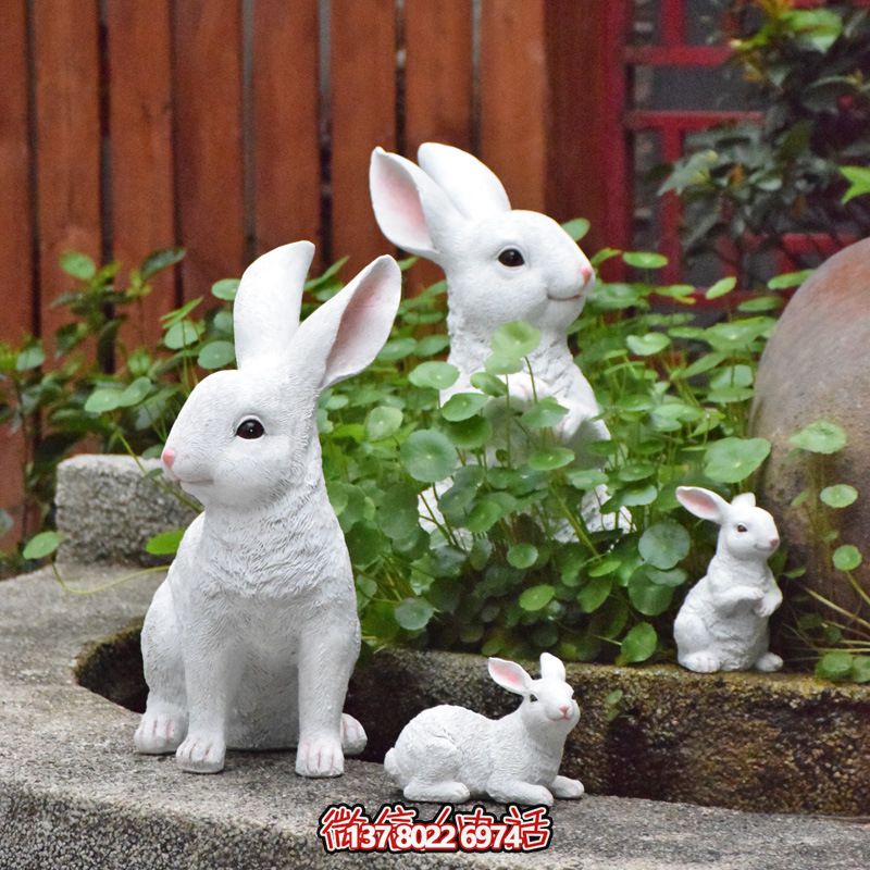 玻璃鋼兔子雕塑，點亮您的草坪
