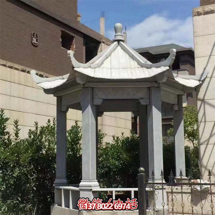 精美大理石涼亭，營造完美宅院景象