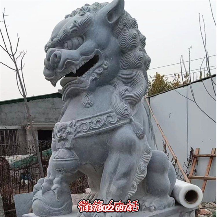 豪華庭院大型獅子雕塑，招財(cái)進(jìn)寶，鎮(zhèn)宅門口裝飾
