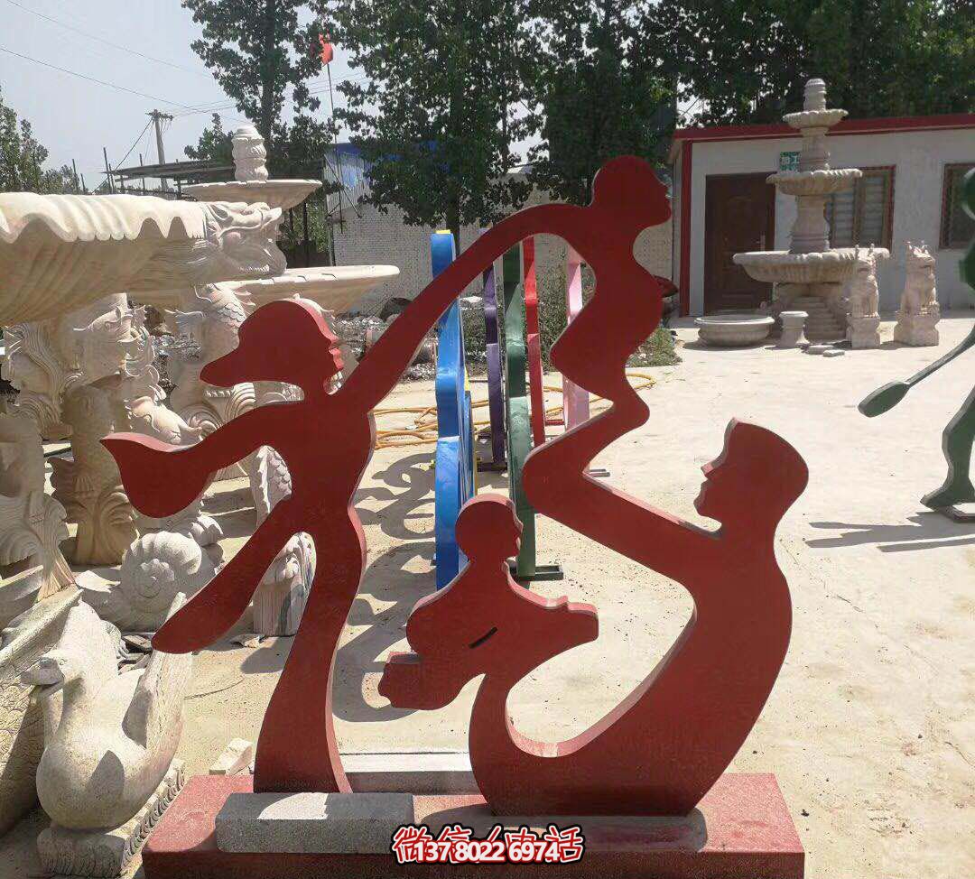 不銹鋼創(chuàng)意福字雕塑，點(diǎn)亮公園里的每一個(gè)角落