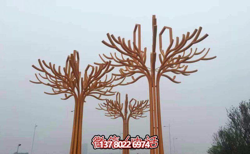 不銹鋼景觀雕塑，提升步行商業(yè)街抽象美感