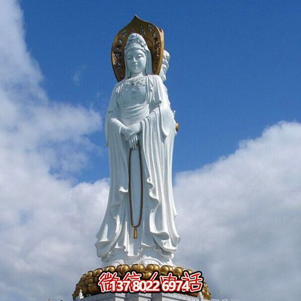 古老石雕觀音菩薩雕塑，景區(qū)大型面積景點