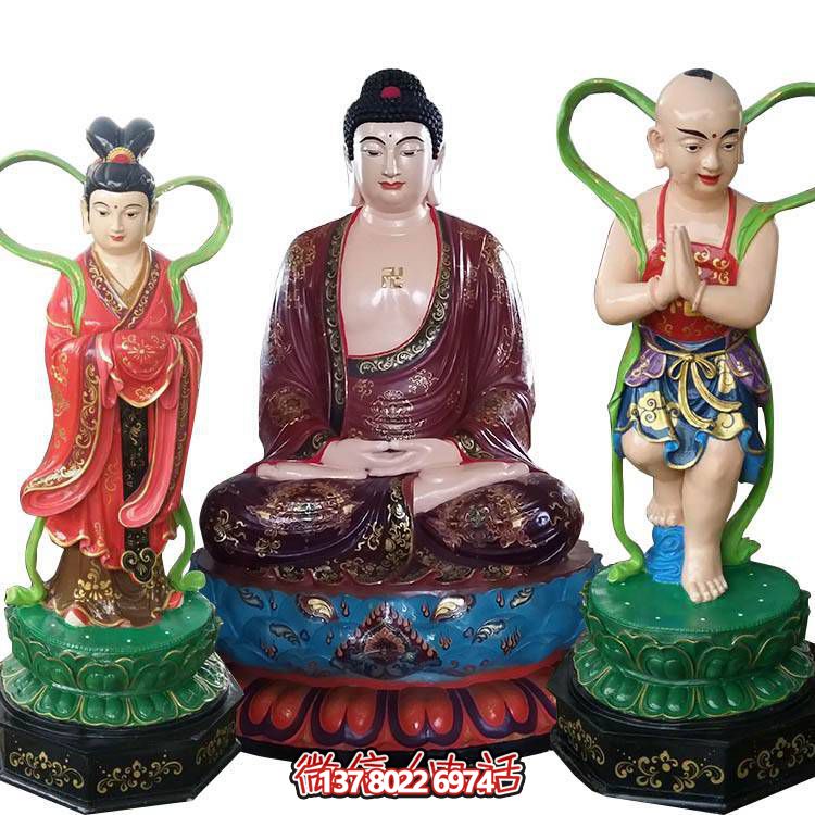 融合玻璃鋼、玻璃、彩繪技術的戶外景觀如來雕塑