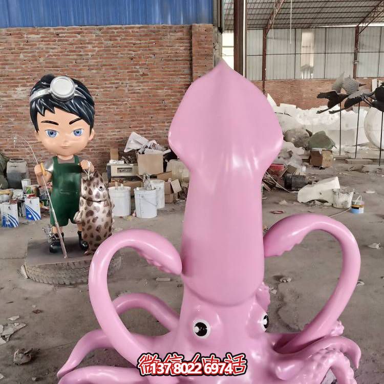 玻璃鋼章魚(yú)仿真雕塑一種大型戶外景觀裝置