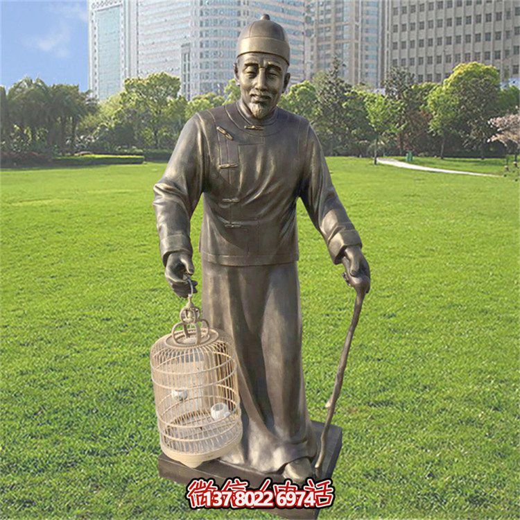 仿古風(fēng)格玻璃鋼雕像，為公園提供優(yōu)雅的民俗裝飾