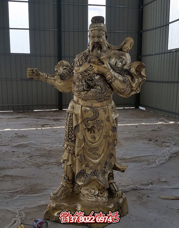 開(kāi)業(yè)大吉，關(guān)公佛像黃銅雕塑，招財(cái)進(jìn)寶
