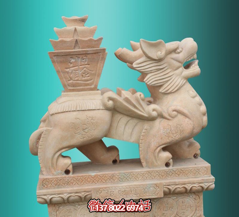 古典雕塑，貴族庭院裝飾大理石石雕貔貅