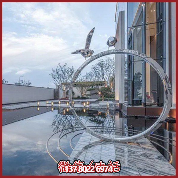 創(chuàng)意不銹鋼圓環(huán)雕塑——為酒店會(huì)所、戶外景觀增添幾何美感