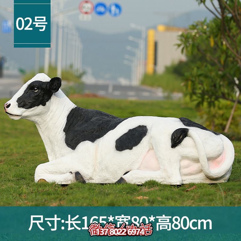 玻璃鋼牛雕塑，讓你的草坪只為休息