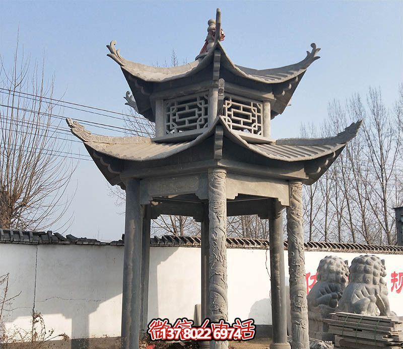 古樸雅致的仿古涼亭，讓你走進(jìn)歷史悠久的古寺廟