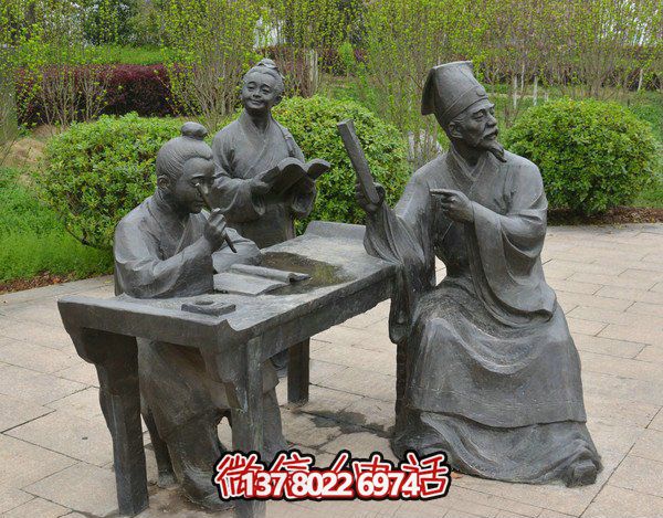 古代庭院景區(qū)，一起讀書、雕塑、感受古風