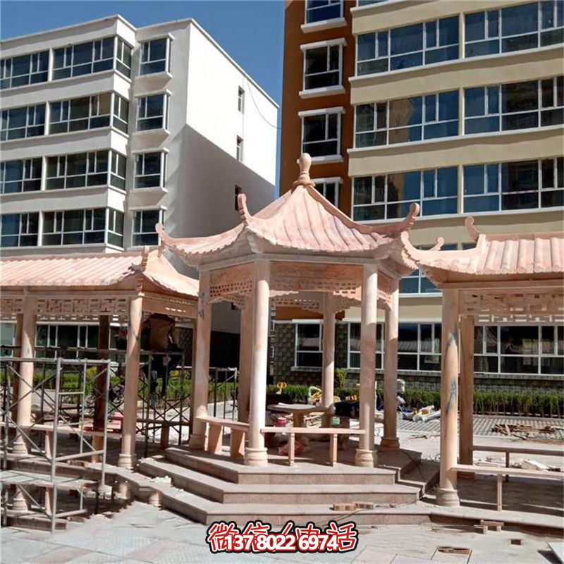 精美雕刻大理石涼亭，為小區(qū)、公園、休閑區(qū)帶來獨特視覺享受