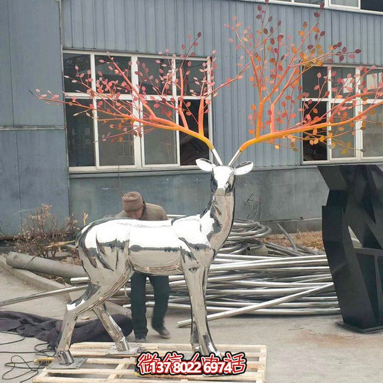 精致不銹鋼鏡面雕塑擺件，為您的園林景觀增添精彩