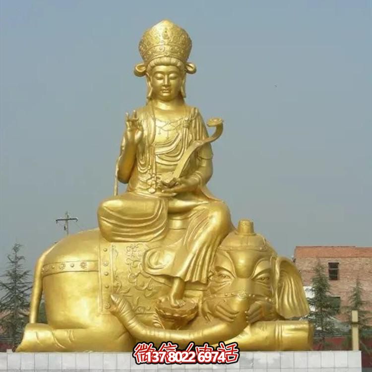 玻璃鋼雕塑文姝普賢，精致烤漆噴金大型景點(diǎn)裝飾