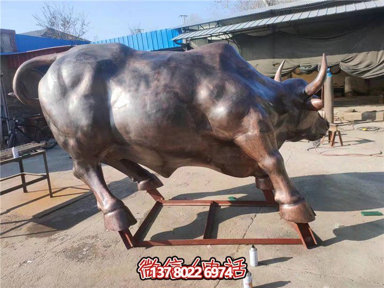 大型銅牛景觀雕塑，招財擺件