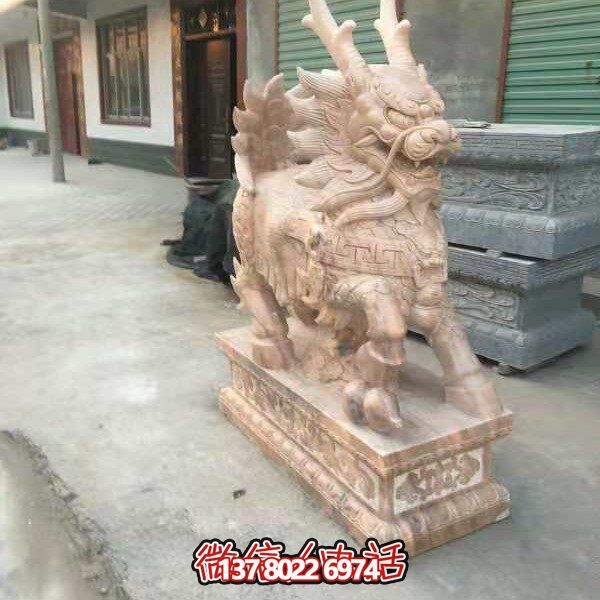 高端定制大理石石雕獅子雕塑，裝點(diǎn)大型庭院、別墅、門口，招財(cái)又安全