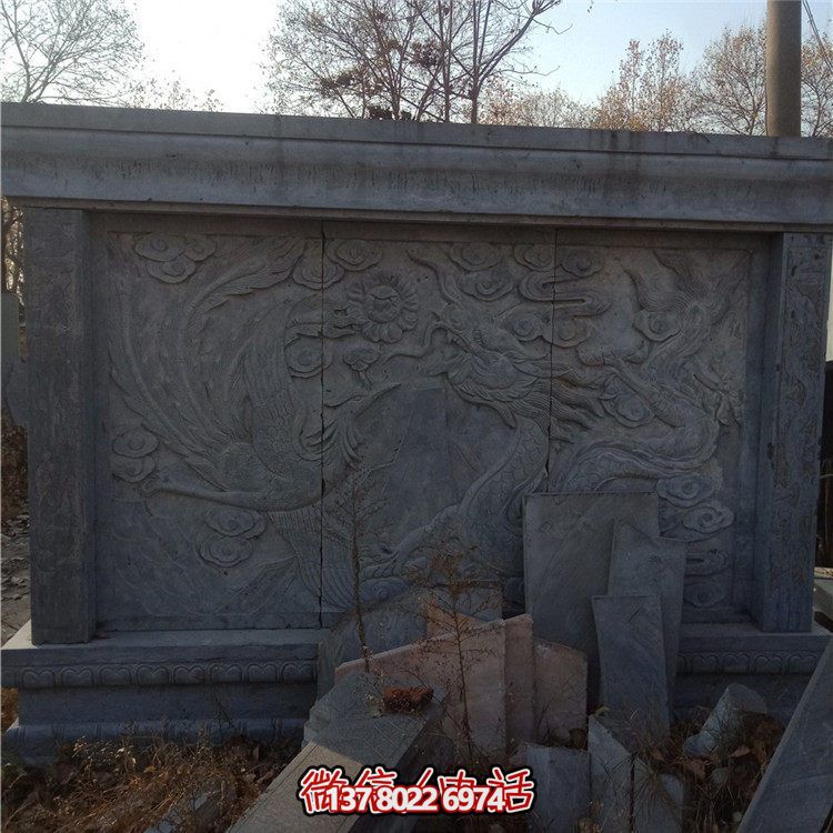 經(jīng)典中式庭院，清新山水浮雕照壁