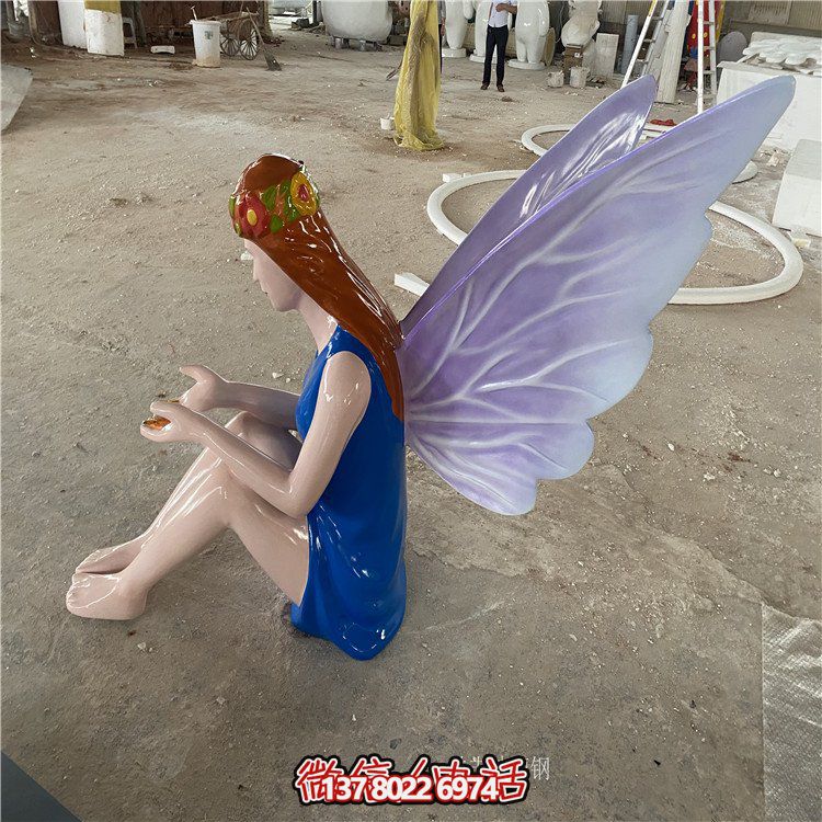 玻璃鋼仙子人物雕塑彩繪，為公共廣場增添美觀