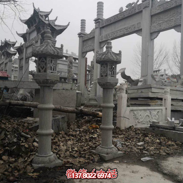 精美石雕創(chuàng)意石燈，提升庭院景觀美感