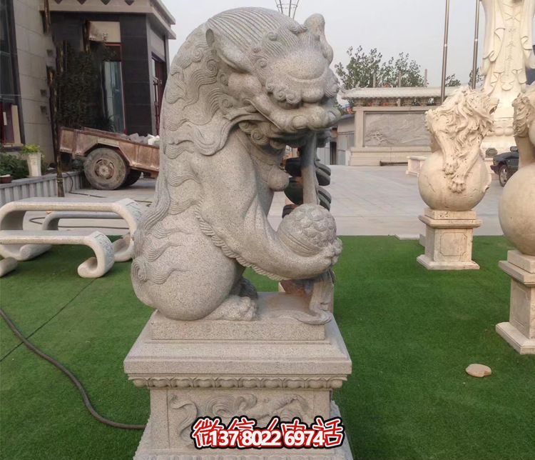 公園里創(chuàng)意獨角獸石雕塑